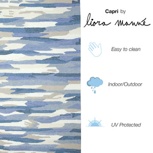Trans-Ocean Liora Manne Capri Cloud Casual Indoor/Outdoor Hand Tufted 80% Polyester/20% Acrylic Rug Soft Blue 7'6" x 9'6"