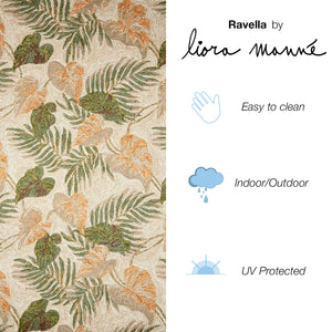 Trans-Ocean Liora Manne Ravella Tropical Leaf Casual Indoor/Outdoor Hand Tufted 70% Polypropylene/30%Acrylic Rug Neutral 8'3" x 11'6"