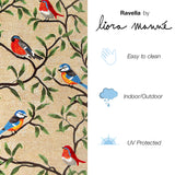Trans-Ocean Liora Manne Ravella Birds On Branches Casual Indoor/Outdoor Hand Tufted 70% Polypropylene/30%Acrylic Rug Natural 8'3" x 11'6"