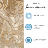 Trans-Ocean Liora Manne Soho Agate Contemporary Indoor Power Loomed 80% Polypropylene/20% Polyester Rug Gold 8'10" x 11'9"