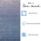 Trans-Ocean Liora Manne Arca Ombre Contemporary Indoor Hand Loomed 100% Wool Rug Denim 8'3" x 11'6"