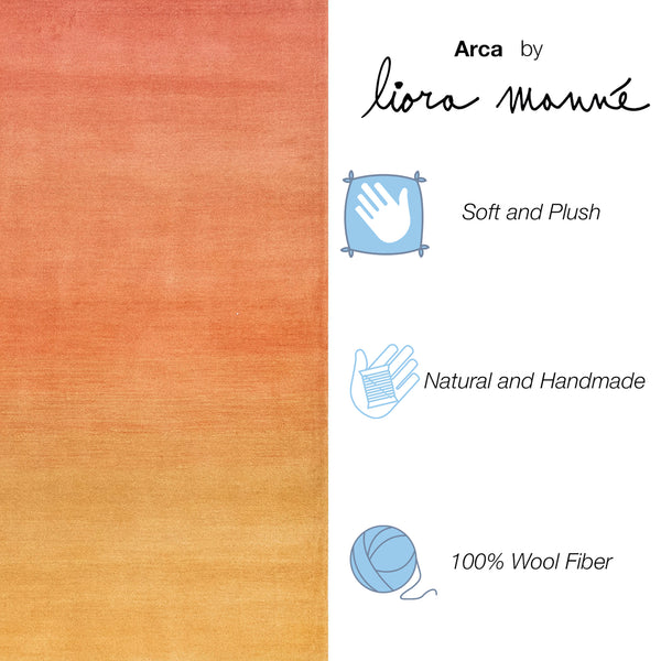 Trans-Ocean Liora Manne Arca Ombre Contemporary Indoor Hand Loomed 100% Wool Rug Blush 8'3" x 11'6"