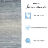 Trans-Ocean Liora Manne Aruba Ombre Casual Indoor Hand Loomed 100% Wool Rug Denim 8'3" x 11'6"