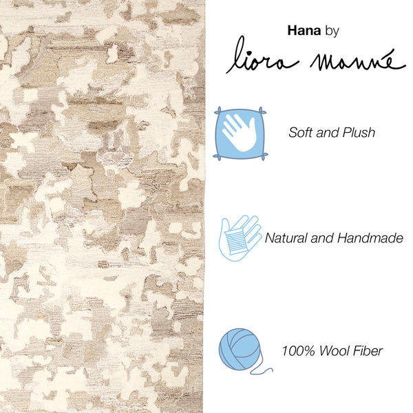 Trans-Ocean Liora Manne Hana Abstract Classic Indoor Hand Tufted 100% Wool Rug Natural 8'3" x 11'6"