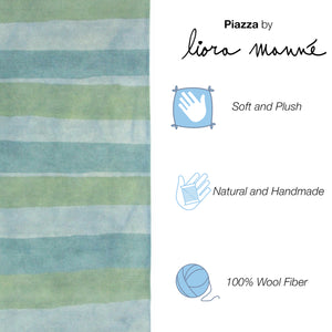 Trans-Ocean Liora Manne Piazza Stripes Contemporary Indoor Hand Tufted 100% Wool Pile Rug Sea Breeze 8'3" x 11'6"