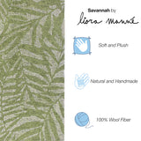 Trans-Ocean Liora Manne Savannah Olive Branches Contemporary Indoor Hand Tufted 100% Wool Pile Rug Green 8'3" x 11'6"