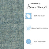 Trans-Ocean Liora Manne Savannah Fantasy Contemporary Indoor Hand Tufted 100% Wool Pile Rug Blue 8'3" x 11'6"