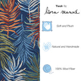 Trans-Ocean Liora Manne Tivoli La Palma Contemporary Indoor Hand Tufted 100% Wool Pile Rug Navy 8'3" x 11'6"