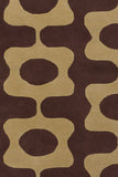 Chandra Rugs Inhabit 100% Wool Hand-Tufted Designer Rug Brown/Tan 7'9 x 10'6