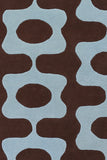 Chandra Rugs Inhabit 100% Wool Hand-Tufted Designer Rug Blue/Brown 7'9 x 10'6