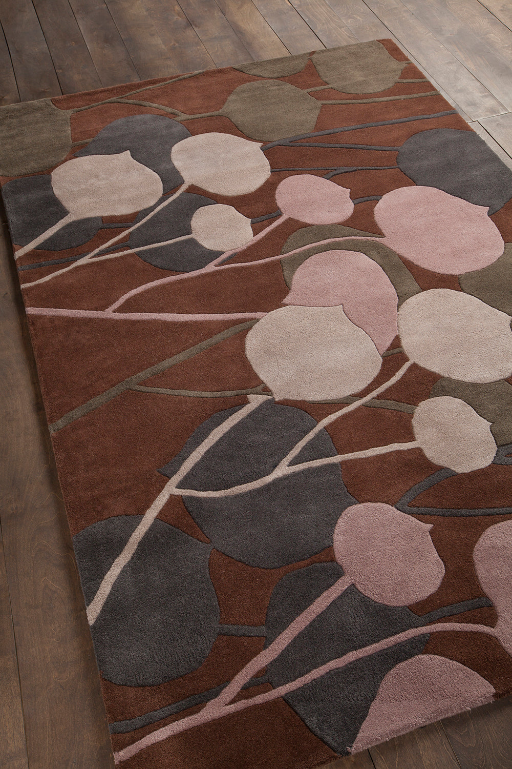 Chandra Rugs Inhabit 100% Wool Hand-Tufted Designer Rug Brown/Grey 7'9 x 10'6