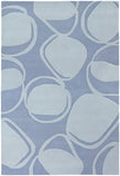 Chandra Rugs Inhabit 100% Wool Hand-Tufted Designer Rug Blue 7'9 x 10'6