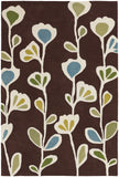 Chandra Rugs Inhabit 100% Wool Hand-Tufted Designer Rug Brown/White/Blue/Green 7'9 x 10'6
