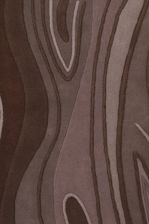 Chandra Rugs Inhabit 100% Wool Hand-Tufted Designer Rug Brown 7'9 x 10'6