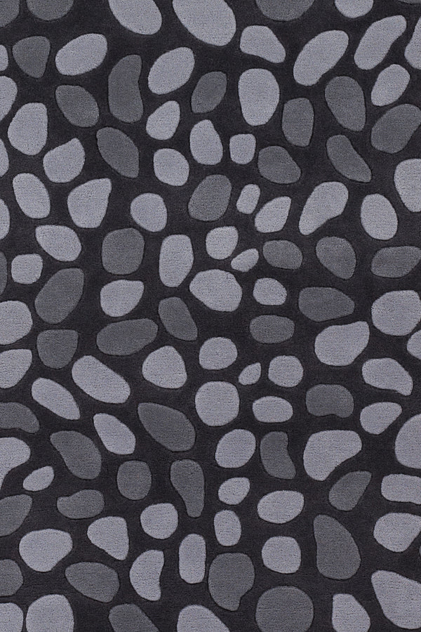 Chandra Rugs Inhabit 100% Wool Hand-Tufted Designer Rug Charcoal/Grey 7'9 x 10'6