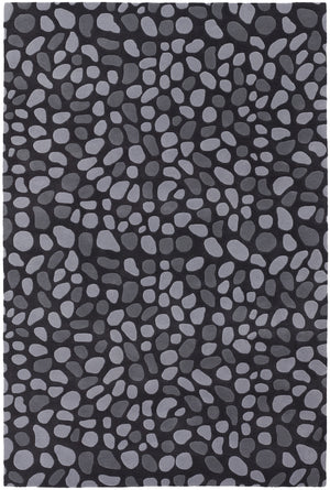 Chandra Rugs Inhabit 100% Wool Hand-Tufted Designer Rug Charcoal/Grey 7'9 x 10'6