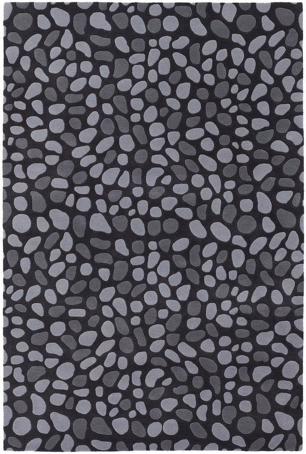 Chandra Rugs Inhabit 100% Wool Hand-Tufted Designer Rug Charcoal/Grey 7'9 x 10'6