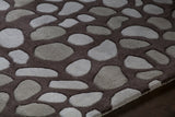Chandra Rugs Inhabit 100% Wool Hand-Tufted Designer Rug Charcoal/Grey 7'9 x 10'6