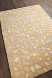 Chandra Rugs Inhabit 100% Wool Hand-Tufted Designer Rug Gold/Taupe 7'9 x 10'6