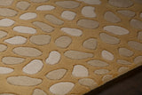 Chandra Rugs Inhabit 100% Wool Hand-Tufted Designer Rug Gold/Taupe 7'9 x 10'6