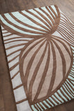 Chandra Rugs Inhabit 100% Wool Hand-Tufted Designer Rug Brown/Blue 7'9 x 10'6