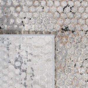 Invista 603 Contemporary Power Loomed 60% Polyester, 40% Polypropylene Rug Beige / Grey