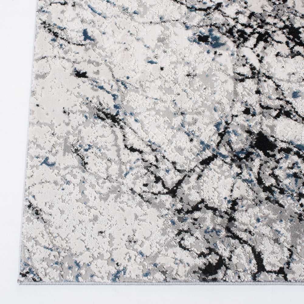 Invista 605 Contemporary Power Loomed 60% Polyester, 40% Polypropylene Rug Ivory / Grey