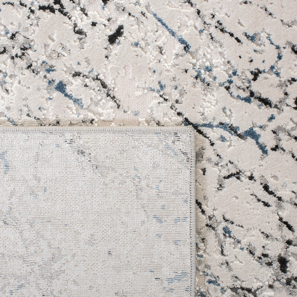 Invista 605 Contemporary Power Loomed 60% Polyester, 40% Polypropylene Rug Ivory / Grey