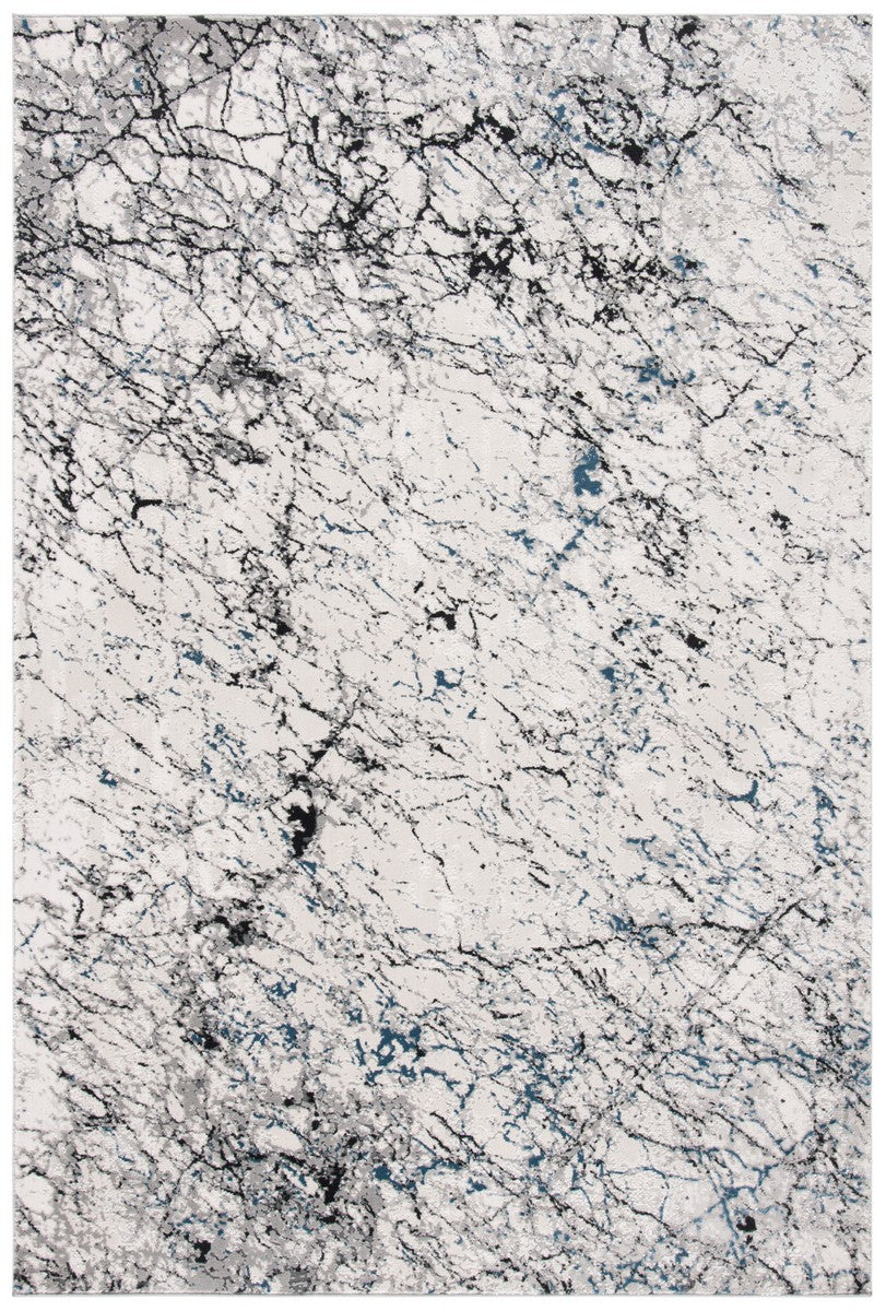 Invista 605 Contemporary Power Loomed 60% Polyester, 40% Polypropylene Rug Ivory / Grey