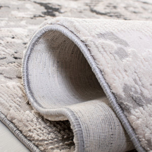 Invista 638 Contemporary Power Loomed 60% Polyester, 40% Polypropylene Rug Ivory / Grey