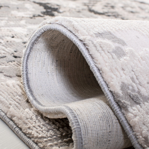 Invista 638 Contemporary Power Loomed 60% Polyester, 40% Polypropylene Rug Ivory / Grey