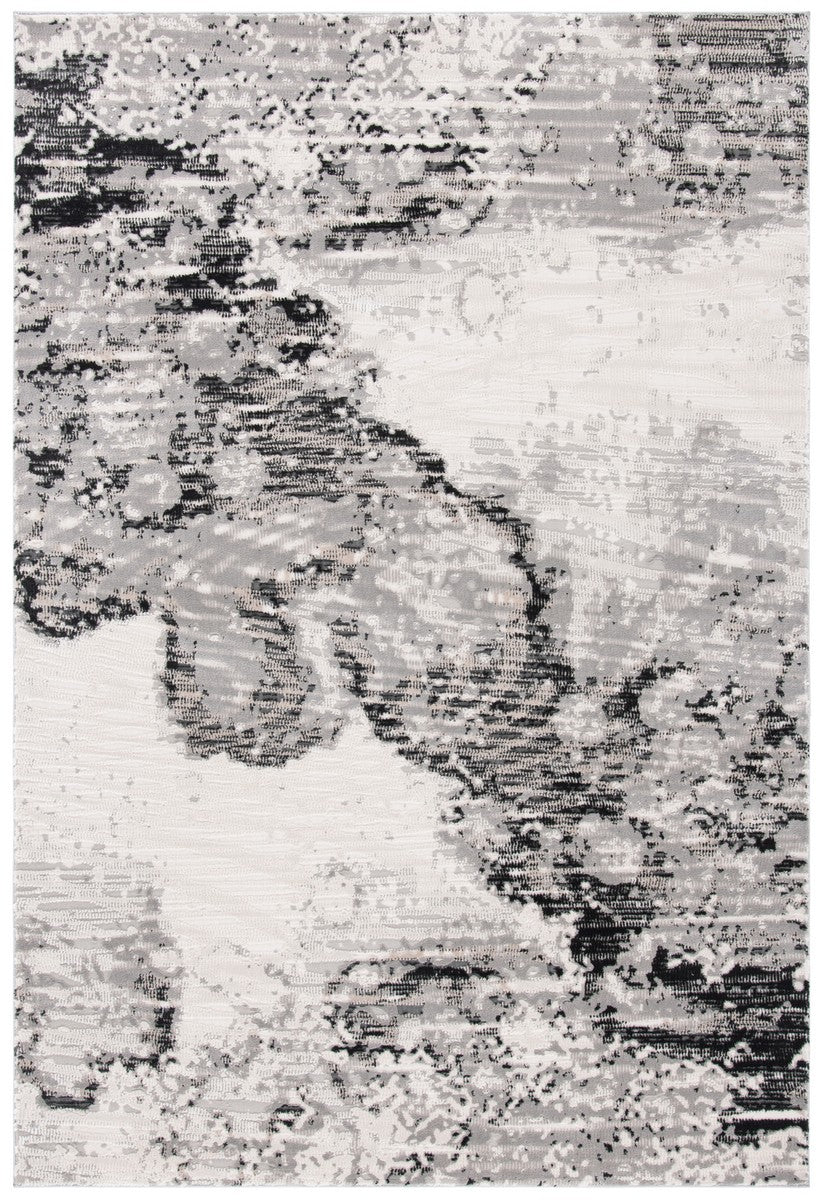 Invista 638 Contemporary Power Loomed 60% Polyester, 40% Polypropylene Rug Ivory / Grey