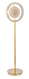 Bethel Gold LED Floor Lamp in Metal & Crystal