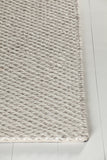 Chandra Rugs Ira 70% Wool + 30% Viscose Hand Woven Contemporary Rug White 7'9 x 10'6