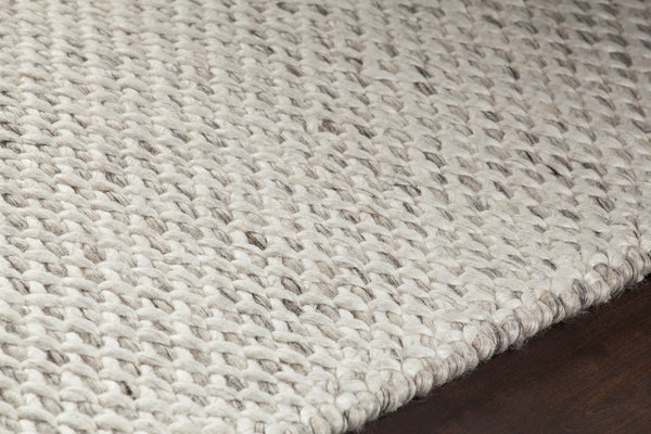 Chandra Rugs Ira 70% Wool + 30% Viscose Hand Woven Contemporary Rug White 7'9 x 10'6