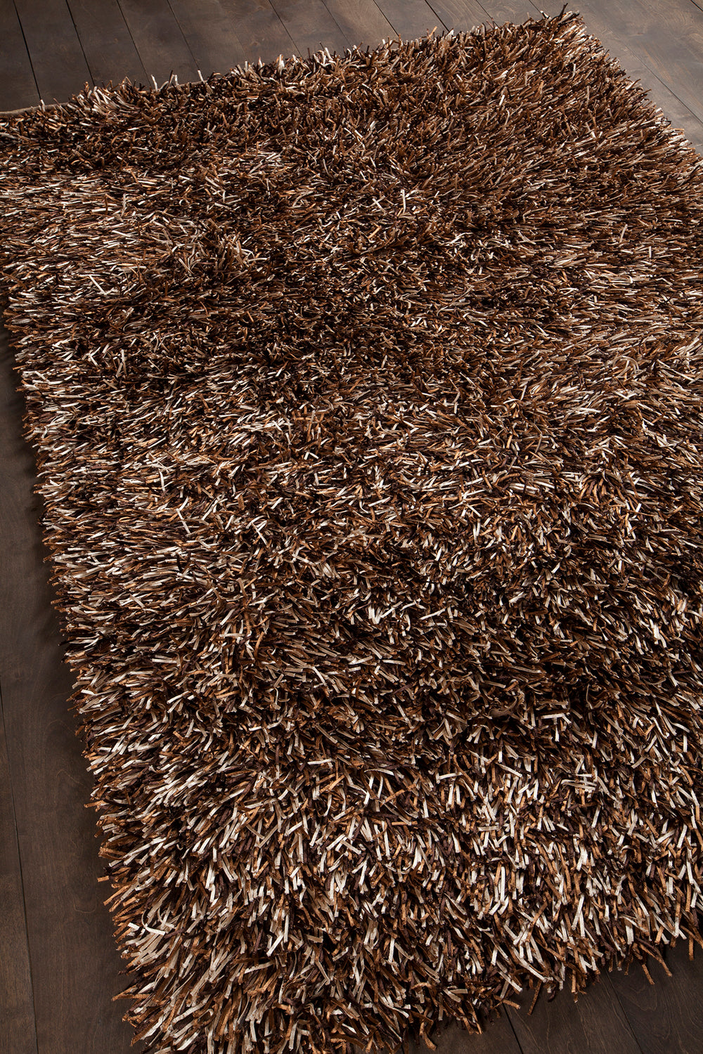 Chandra Rugs Iris 100% Polyester Hand-Woven Contemporary Rug Brown/Beige/Chocolate 9' x 13'