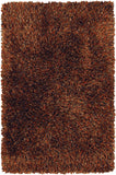 Chandra Rugs Iris 100% Polyester Hand-Woven Contemporary Rug Brown/Rust/Chocolate 9' x 13'