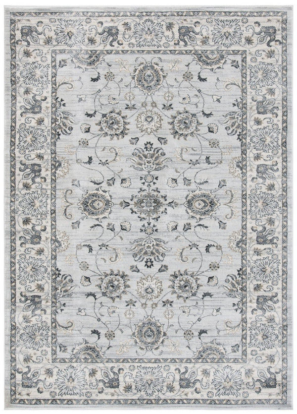 Isabella 940 Transitional Power Loomed Polypropylene Pile Rug Light Grey / Cream