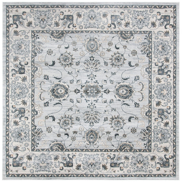 Isabella 940 Transitional Power Loomed Polypropylene Pile Rug Light Grey / Cream