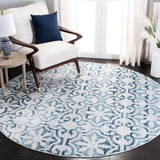 Isabella 956 Transitional Power Loomed Polypropylene Pile Rug Navy / Ivory