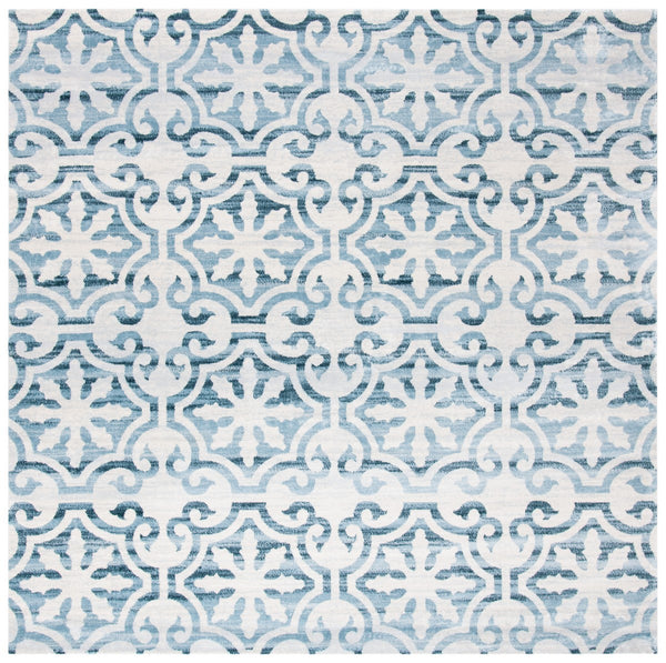 Isabella 956 Transitional Power Loomed Polypropylene Pile Rug Navy / Ivory