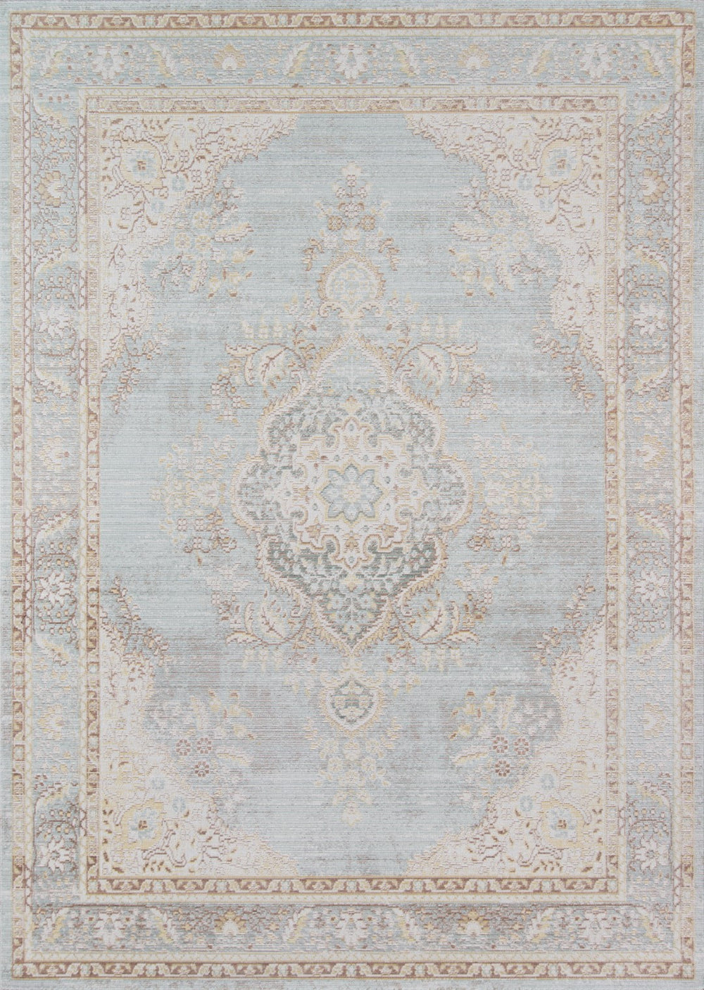 Momeni Isabella ISA-1 Machine Made Traditional Medallion Indoor Area Rug Grey 9'3" x 11'10" ISABEISA-1GRY93BA
