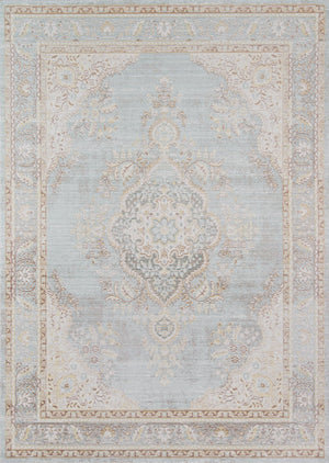 Momeni Isabella ISA-1 Machine Made Traditional Medallion Indoor Area Rug Grey 9'3" x 11'10" ISABEISA-1GRY93BA