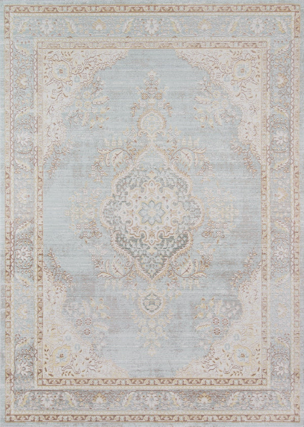 Momeni Isabella ISA-1 Machine Made Traditional Medallion Indoor Area Rug Grey 9'3" x 11'10" ISABEISA-1GRY93BA