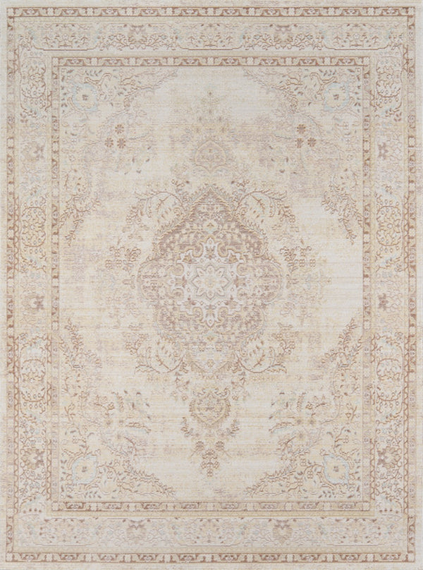 Momeni Isabella ISA-1 Machine Made Traditional Medallion Indoor Area Rug Ivory 9'3" x 11'10" ISABEISA-1IVY93BA