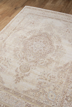 Momeni Isabella ISA-1 Machine Made Traditional Medallion Indoor Area Rug Ivory 9'3" x 11'10" ISABEISA-1IVY93BA