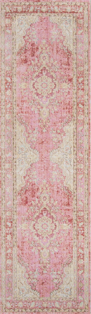 Momeni Isabella ISA-1 Machine Made Traditional Medallion Indoor Area Rug Pink 9'3" x 11'10" ISABEISA-1PNK93BA