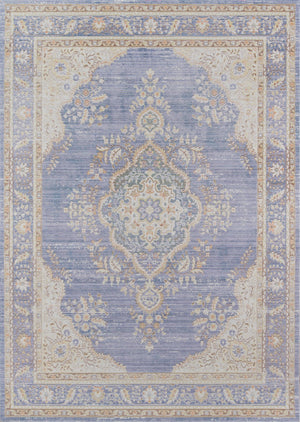 Momeni Isabella ISA-1 Machine Made Traditional Medallion Indoor Area Rug Periwinkle 9'3" x 11'10" ISABEISA-1PRW93BA