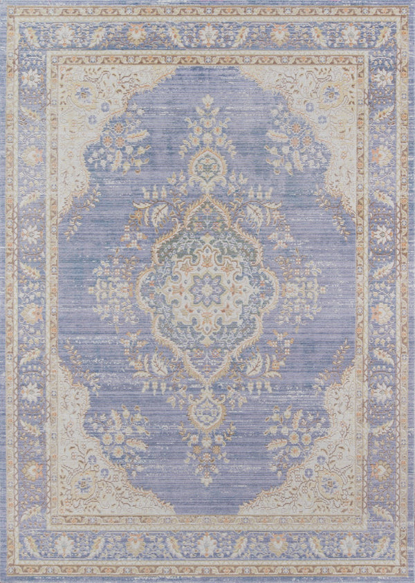 Momeni Isabella ISA-1 Machine Made Traditional Medallion Indoor Area Rug Periwinkle 9'3" x 11'10" ISABEISA-1PRW93BA