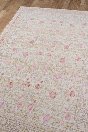 Momeni Isabella ISA-3 Machine Made Traditional Oriental Indoor Area Rug Pink 9'3" x 11'10" ISABEISA-3PNK93BA